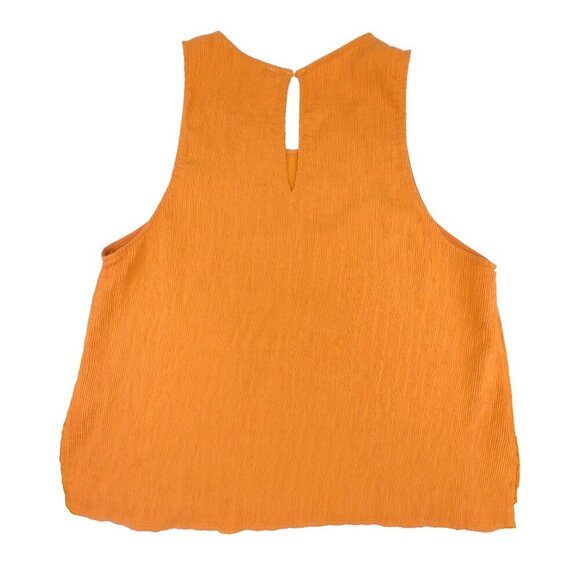 ASTR The Label  Scoop Neck Ribbed Sleeveless Apricot Orange Berlin Tank Blouse L - Picture 5 of 8